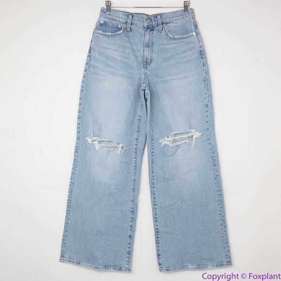 NEW Madewell Petite Superwide-Leg Jeans in Blaisdell Wash, 29P - Picture 3 of 16